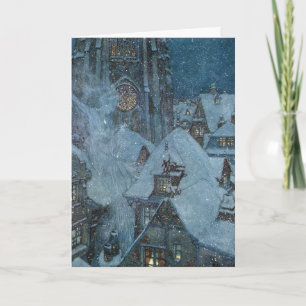 Vintage Christmas, Illustration The Snow Queen Holiday Card