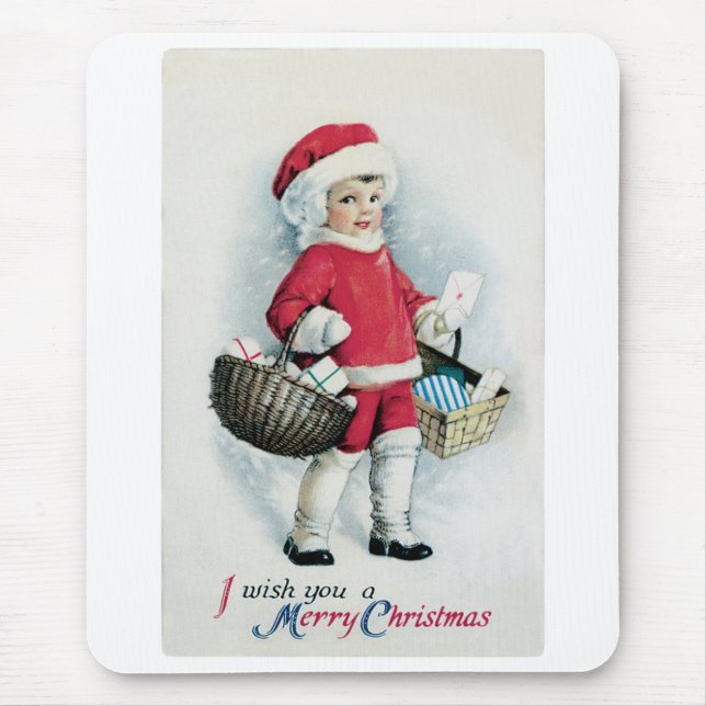 Vintage Christmas Image Mousepad (Front)
