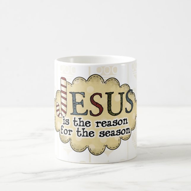 Vintage Christmas Jesus is the Reason Coffee Cup (Center)