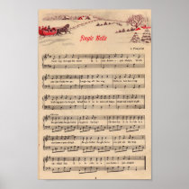 Vintage Christmas Jingle Bells Music Sheet