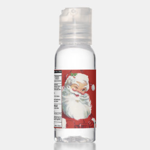 Vintage Christmas, Jolly Santa Claus Winking Hand Sanitizer