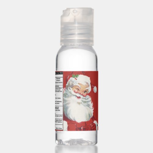 Vintage Christmas Jolly Santa Claus Winking Hand Sanitizer