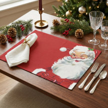 Vintage Christmas, Jolly Santa Claus Winking