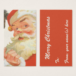 Vintage Christmas, Jolly Santa Claus with a Secret