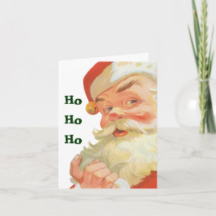 Vintage Christmas, Jolly Santa Claus with a Secret Holiday Card