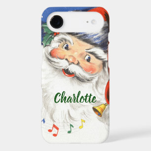 Vintage Christmas, Jolly Santa Claus with Music iPhone 17 Air Case