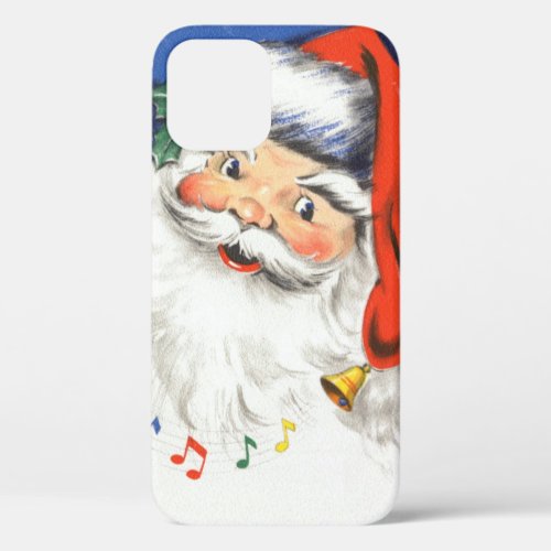 Vintage Christmas Jolly Santa Claus with Music iPhone 12 Case
