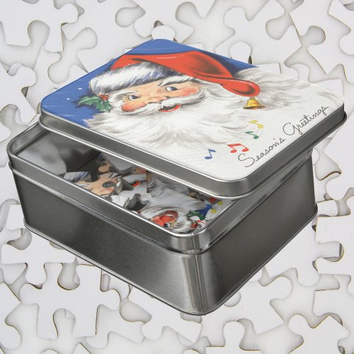 Vintage Christmas Jolly Santa Claus with Music Jigsaw Puzzle