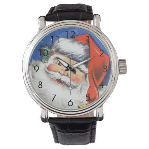 Vintage Christmas Jolly Santa Claus with Music Watch