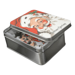 Vintage Christmas, Jolly Santa Claus with Smile Jigsaw Puzzle