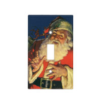 Vintage Christmas, Jolly Santa Claus with Toys