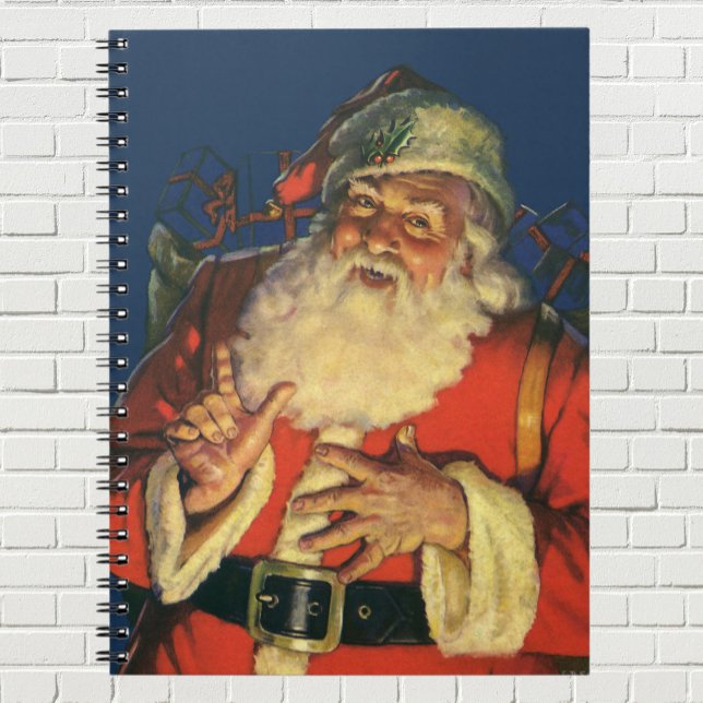 Vintage Christmas, Jolly Santa Claus with Toys Notebook (Creator Uploaded)