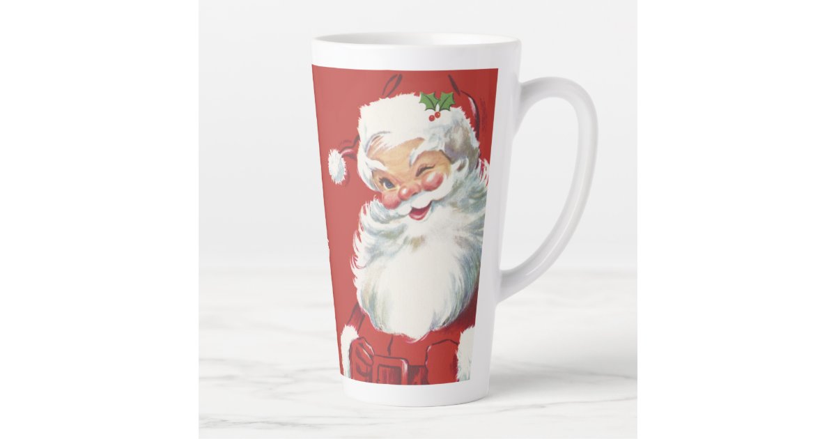 Home Essentials Monogram A 20 oz Coffee Mug Cup w/Santa Hats Ho Ho Ho