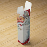 Vintage Christmas, Jolly Winking Santa Claus Wine Gift Box<br><div class="desc">Vintage illustration Christmas holiday design featuring a happy,  jolly Santa Claus wearing a hat and winking as if he has a secret. Ho,  ho,  ho,  Merry Christmas!</div>