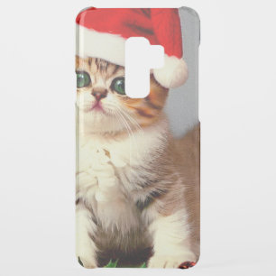 Vintage Christmas Kitten in Santa Hat Uncommon Samsung Galaxy S9 Plus Case