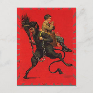 Vintage Christmas Krampus Postcard