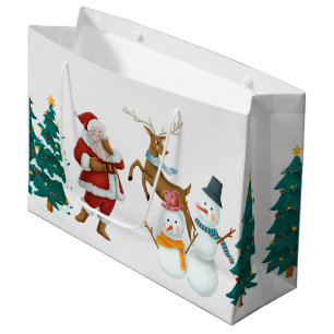 vintage Christmas  Large Gift Bag