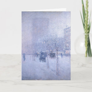 Vintage Christmas, Late Afternoon, New York, Holiday Card