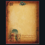 Vintage Christmas Letter Paper<br><div class="desc">Customize this vintage Christmas letter paper with your own message for the holiday season.</div>