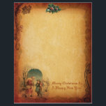Vintage Christmas Letter Paper<br><div class="desc">Customize this vintage Christmas letter paper with your own message for the holiday season.</div>
