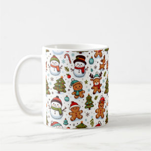 Vintage Christmas Lights Pattern Coffee Mug