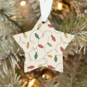 Vintage Christmas Lights Wrapping Paper Elegant Ornament