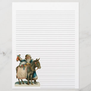 Vintage Christmas Lined Letterhead Stationery