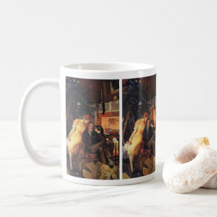 Vintage Christmas, Love and Romance Couple Coffee Mug