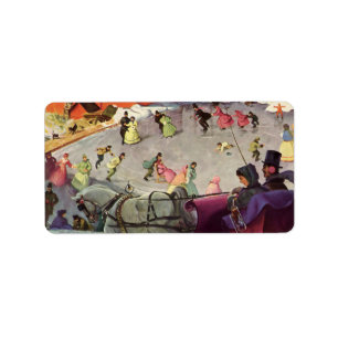 Vintage Christmas, Love and Romance Sleigh Label