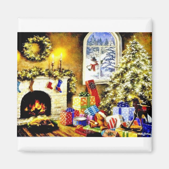 Vintage Christmas Magnet (Front)