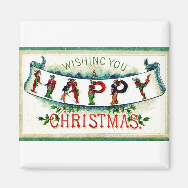 Vintage Christmas Magnet (Front)