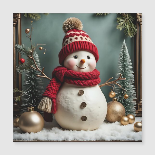 Vintage Christmas - Magnetic Card (Front)