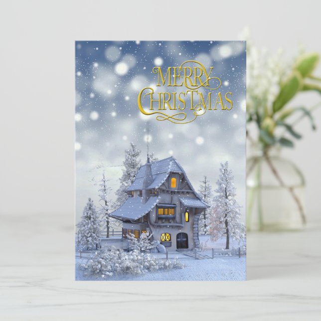 Vintage Christmas Memories image plus Your Photo (Standing Front)