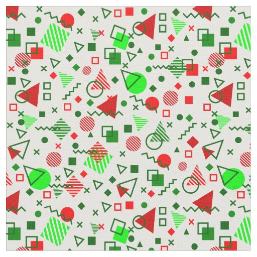 vintage christmas memphis 1990s white fabric