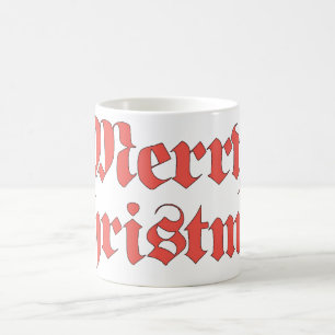 Vintage Christmas, Merry Christmas Text Design Coffee Mug