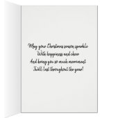 Vintage Christmas Message Birds Blue Birdhouse (Inside (Right))