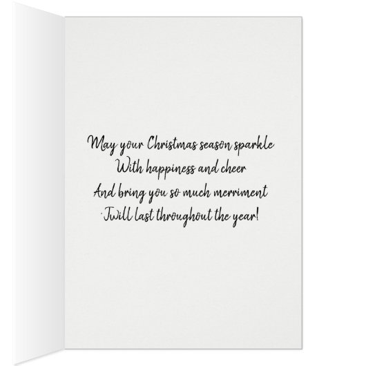 Vintage Christmas Message Birds Blue Birdhouse (Inside (Right))