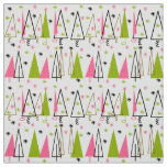 Vintage Christmas Midcentury Mocern Trees Fabric