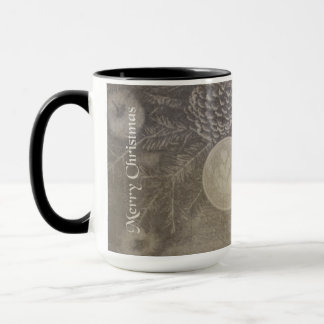 Vintage Christmas Motif with Cookies and Coffee Mug