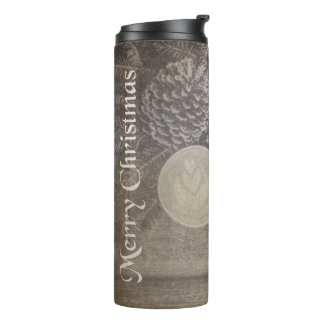 Vintage Christmas Motif with Cookies and Coffee Thermal Tumbler