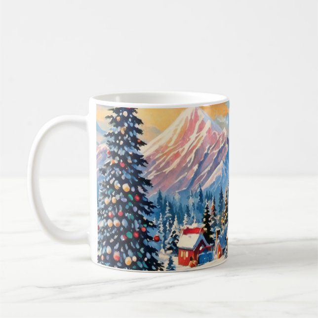 vintage christmas mug  (Left)