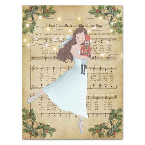 Vintage Christmas Music and Ballerina Tissue Paper