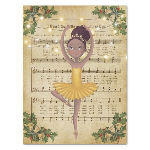 Vintage Christmas Music and Ballerina Tissue Paper