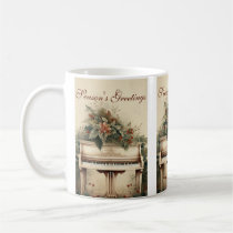 Vintage Christmas Music Grand Piano Greenery