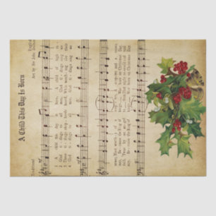 Vintage Christmas Music Tissue Paper