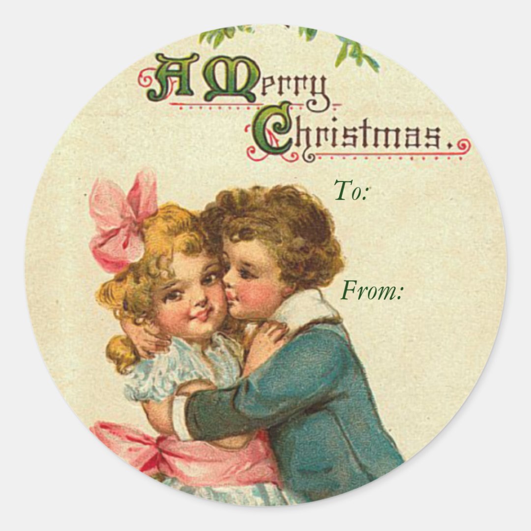 Vintage Christmas Name Tags Zazzle