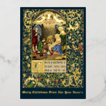 Vintage Christmas Nativity by Alfred Crispin Foil Holiday Card