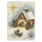 Vintage Christmas Nativity Card (Front)
