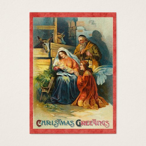 Vintage Christmas Nativity Gift Tags