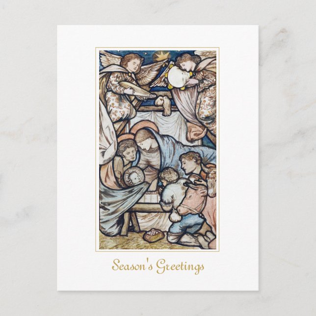 Vintage Christmas Nativity  Postcard (Front)